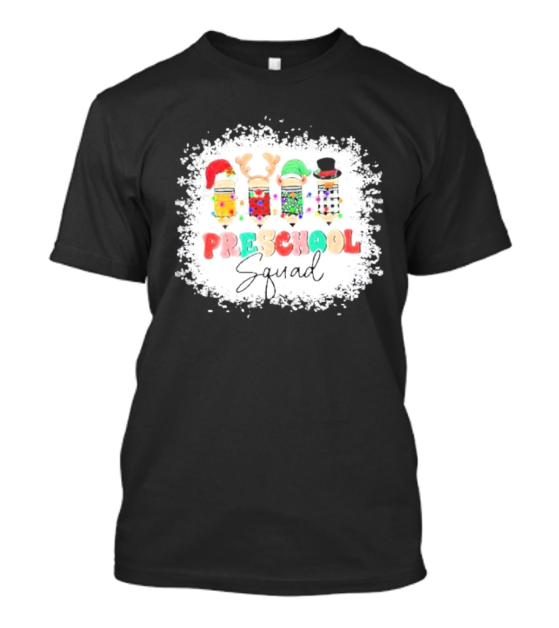Preschool Squad Christmas Snowflake Festive Friends T-Shirt