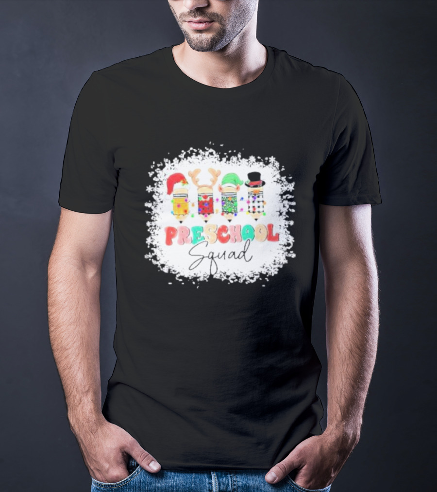 Preschool Squad Christmas Snowflake Festive Friends T-Shirt