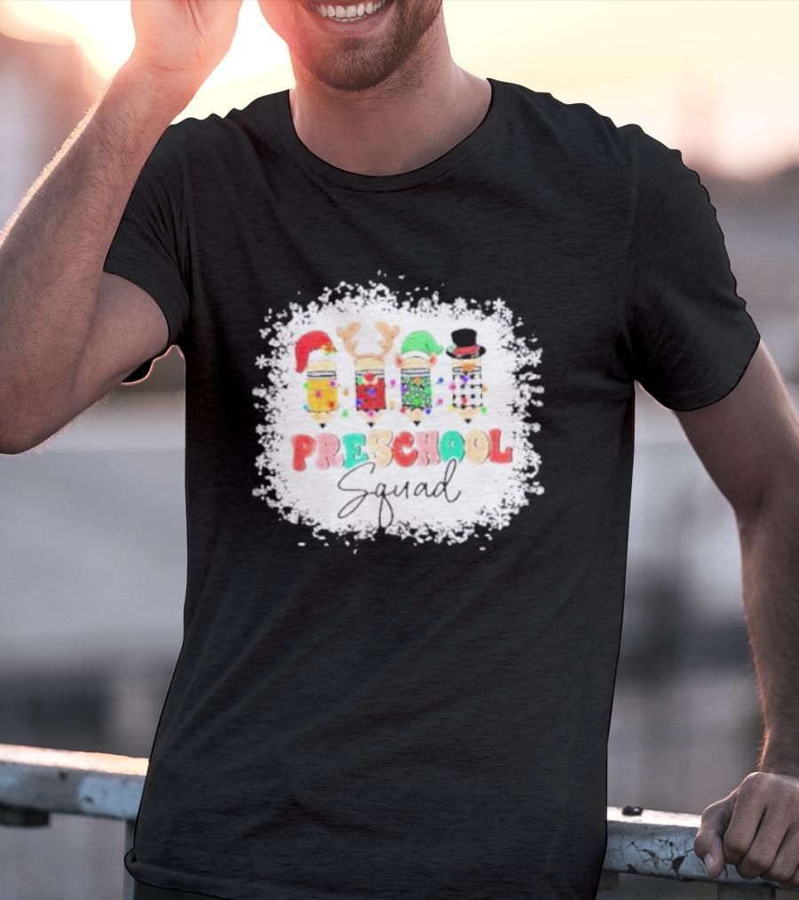 Preschool Squad Christmas Snowflake Festive Friends T-Shirt