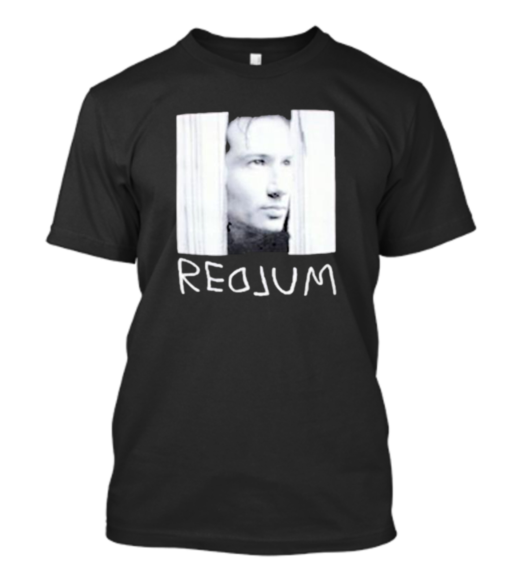 Redrum The Shining Redlum Johnny Face Peeking Through Door T-Shirt