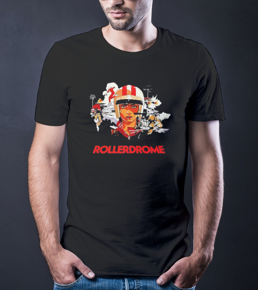 Rollerdrome Retro Futuristic Action Sports T-Shirt