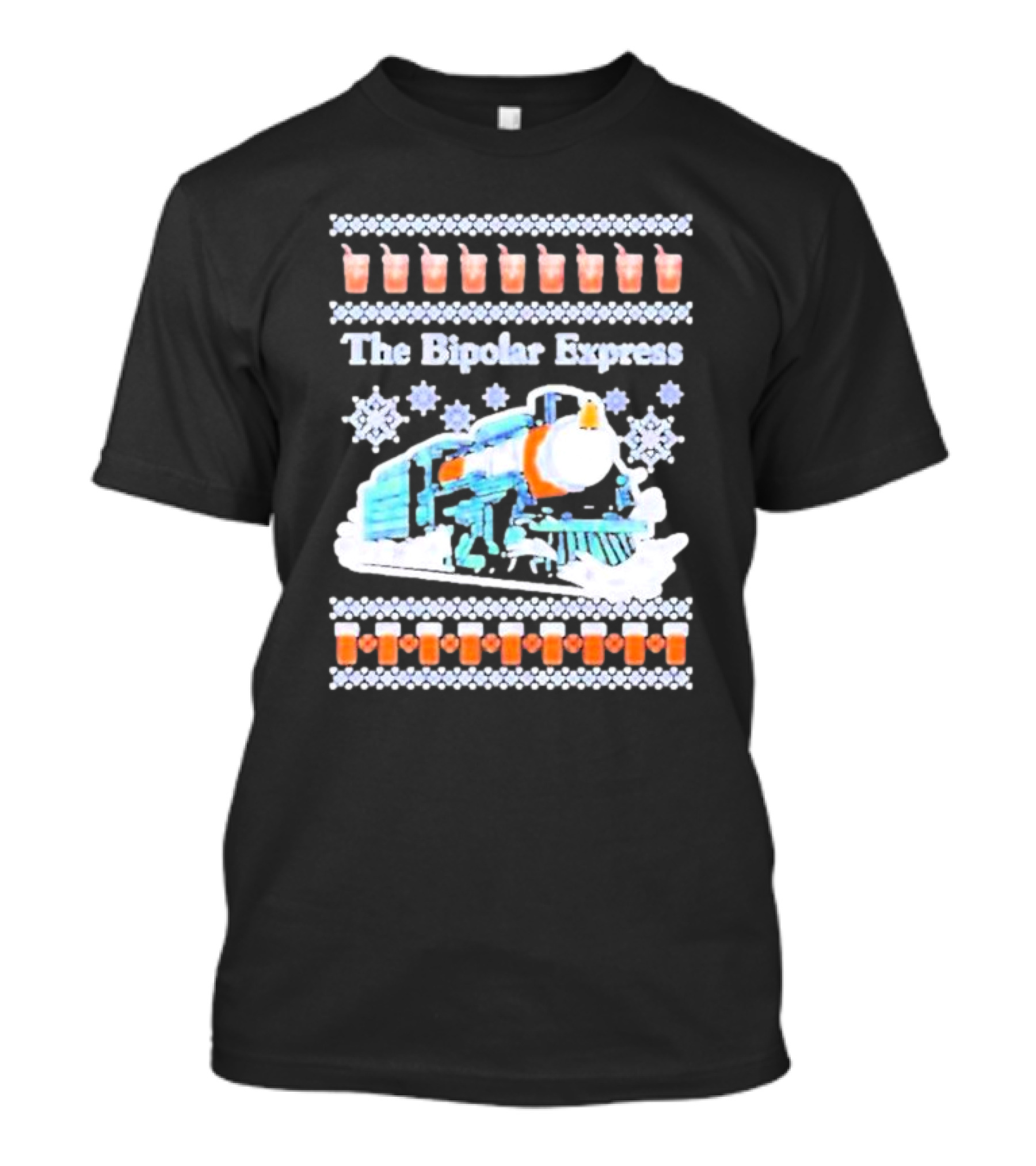 The Bipolar Express Ice Drink Train Winter T-Shirt