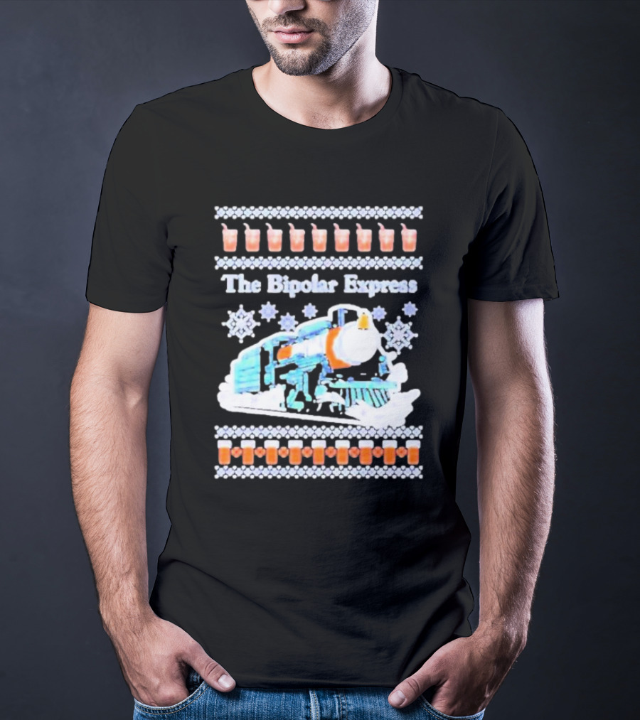 The Bipolar Express Ice Drink Train Winter T-Shirt