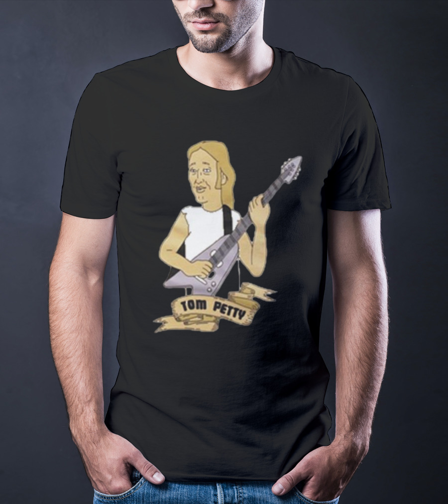 Tom Petty Cartoon Guitarist Last Chance T-Shirt