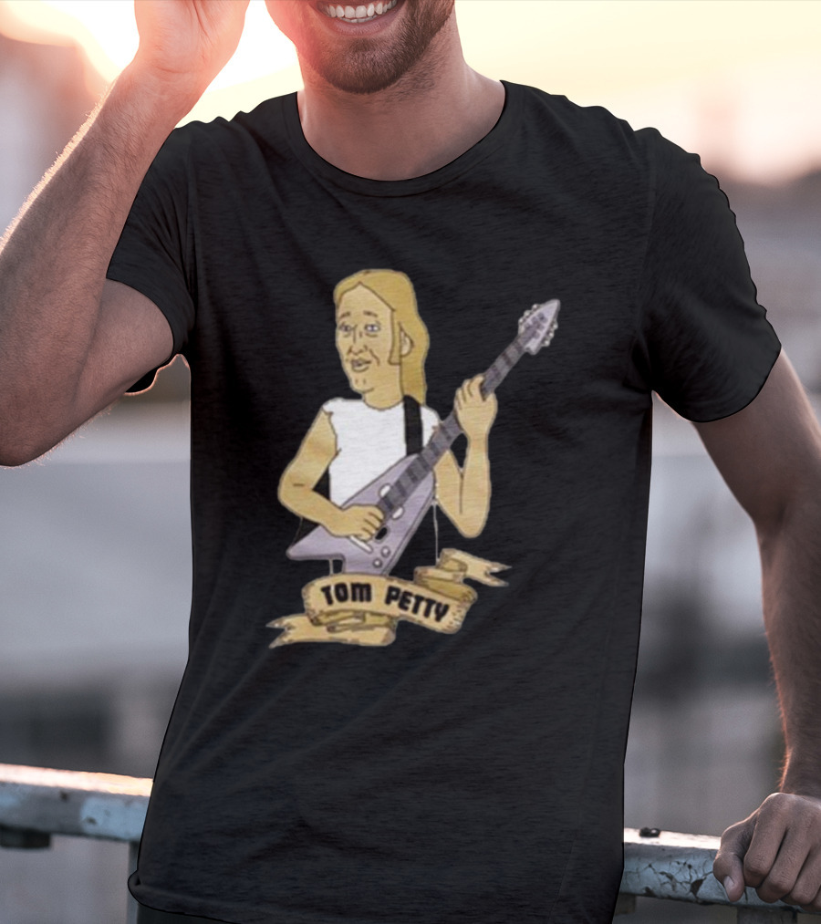 Tom Petty Cartoon Guitarist Last Chance T-Shirt