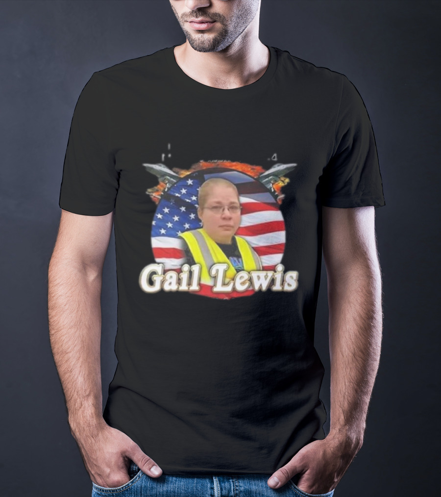 Gail Lewis Walmarines The Few The Proud American Hero Flag Background T-Shirt