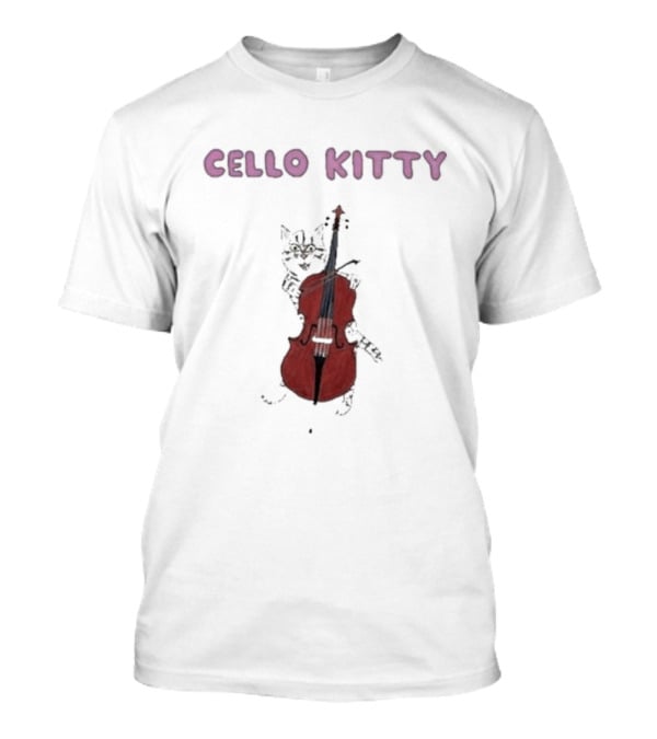 Cello Kitty Cat With Red Cello T-Shirt