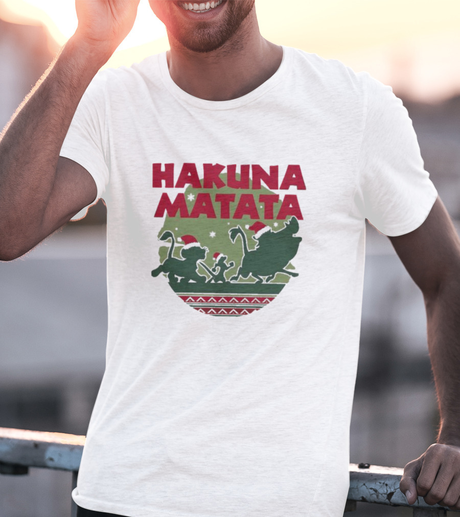 Hakuna Matata Disney Christmas The Lion King Holiday Festive Edition T-Shirt