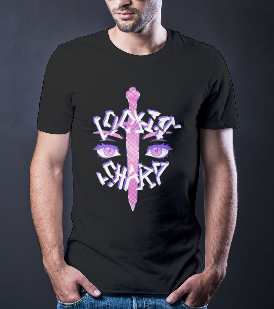 Lookin’ Sharp Kitty-Knife Eyes And Sword T-Shirt