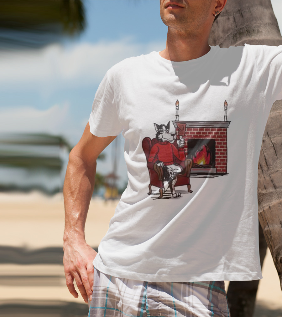 Ncs Fireplace Cozy Winter Wolf By The Hearth T-Shirt