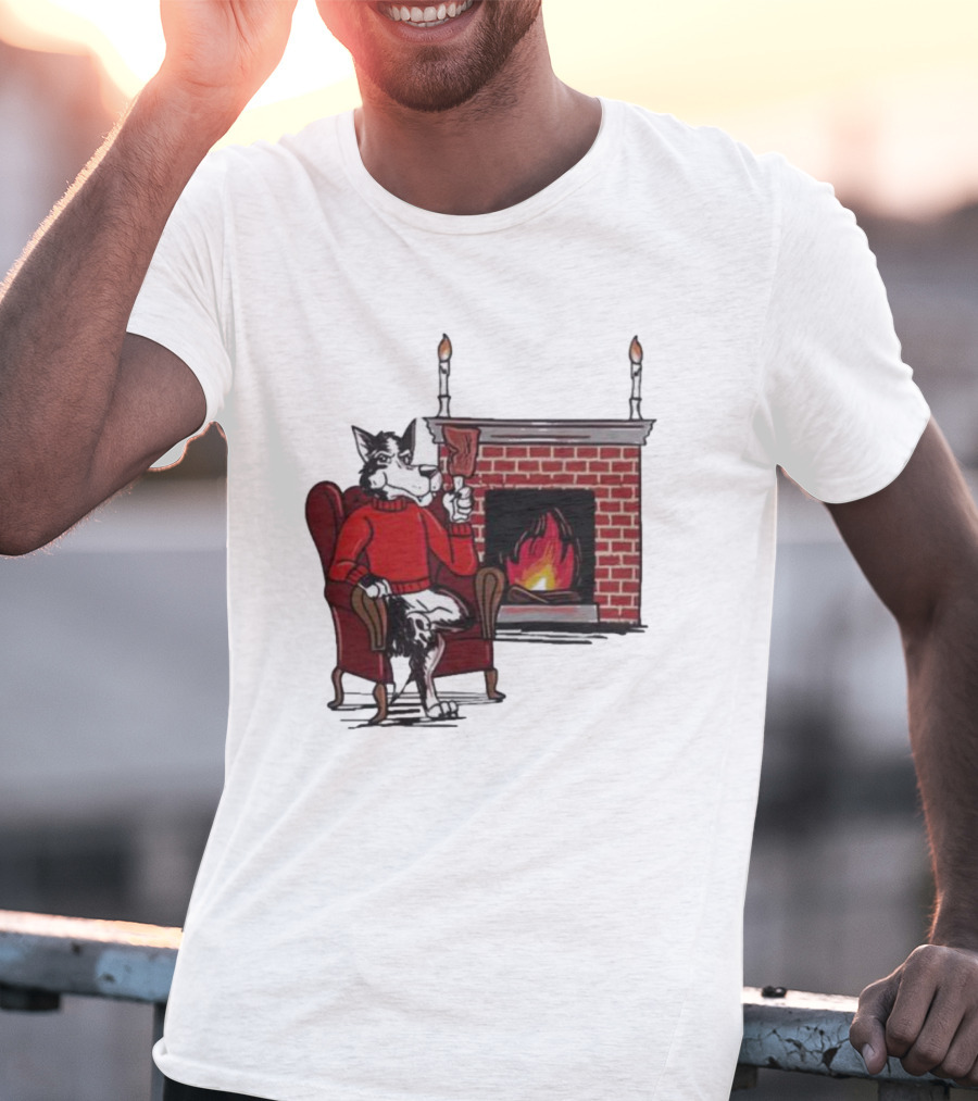Ncs Fireplace Cozy Winter Wolf By The Hearth T-Shirt