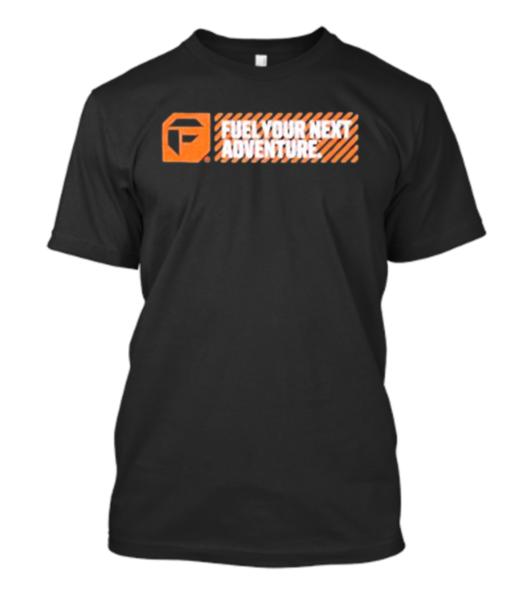 Fuel Your Next Adventure FP Logo Orange Stripes T-Shirt