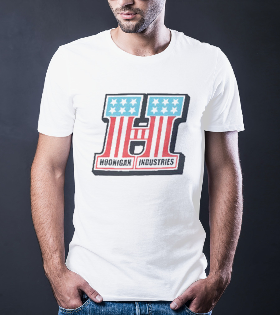 Hoonigan Industries Red Blue Stars Stripes H T-Shirt