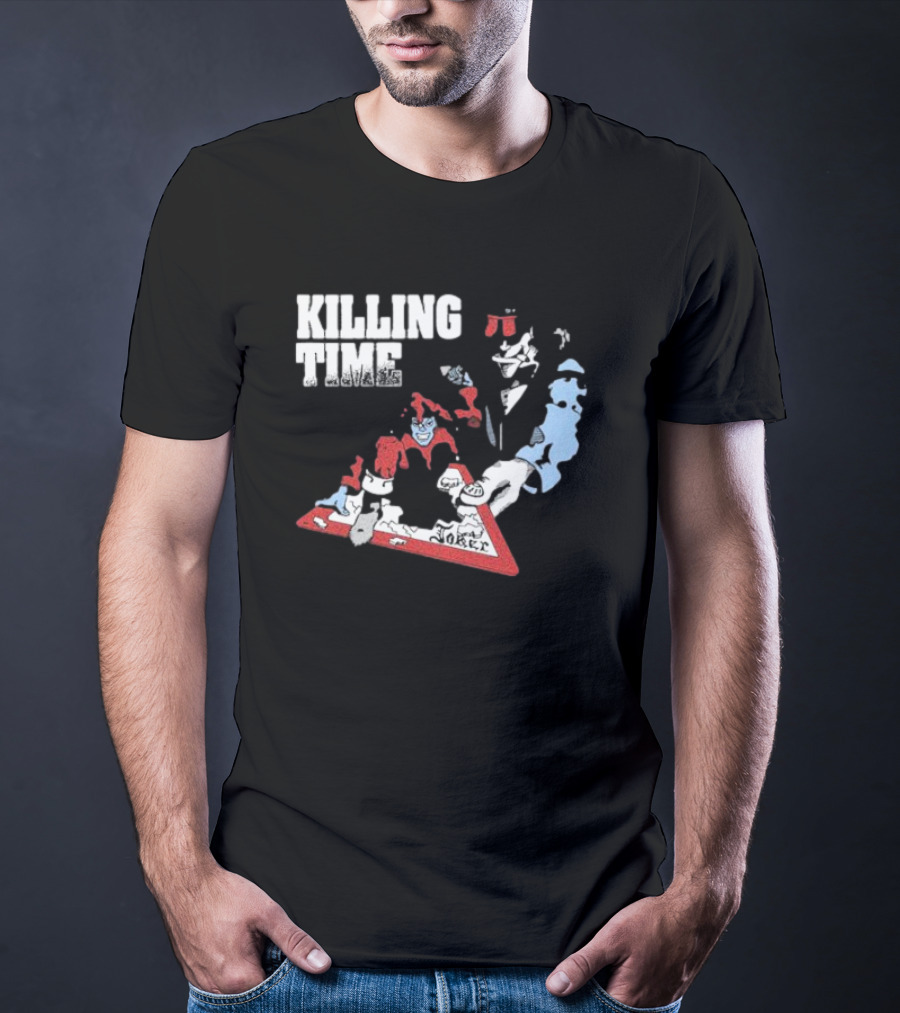 Killing Time Dealer Joker Playing Cards Motif T-Shirt