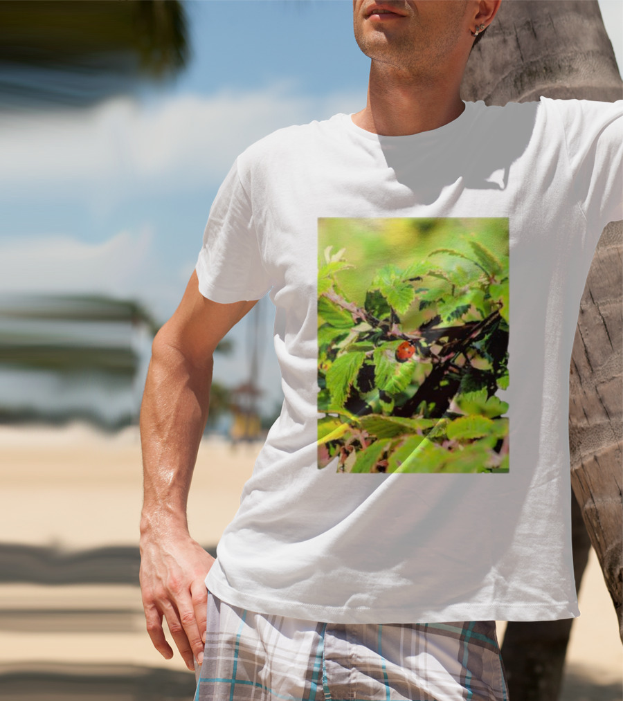 Spot In Nature With Ladybug On Leaf T-Shirt