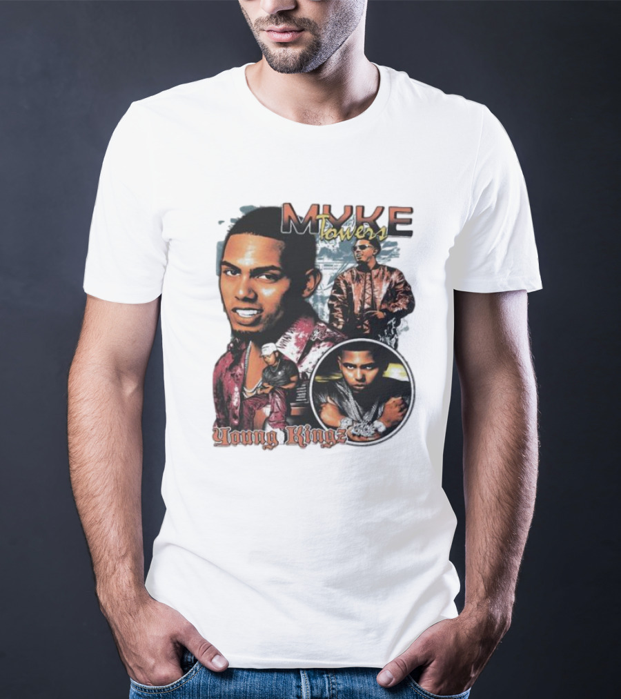 Myke Towers Young Kingz Bold Urban Style Portraits T-Shirt