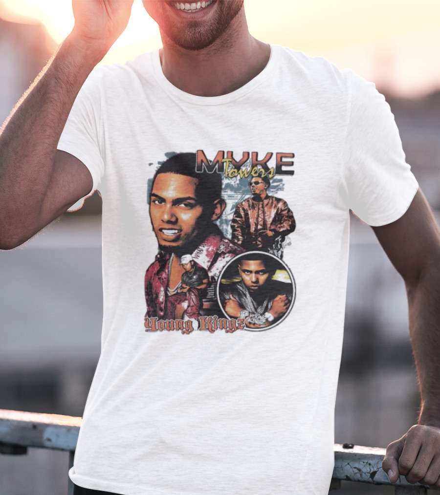 Myke Towers Young Kingz Bold Urban Style Portraits T-Shirt