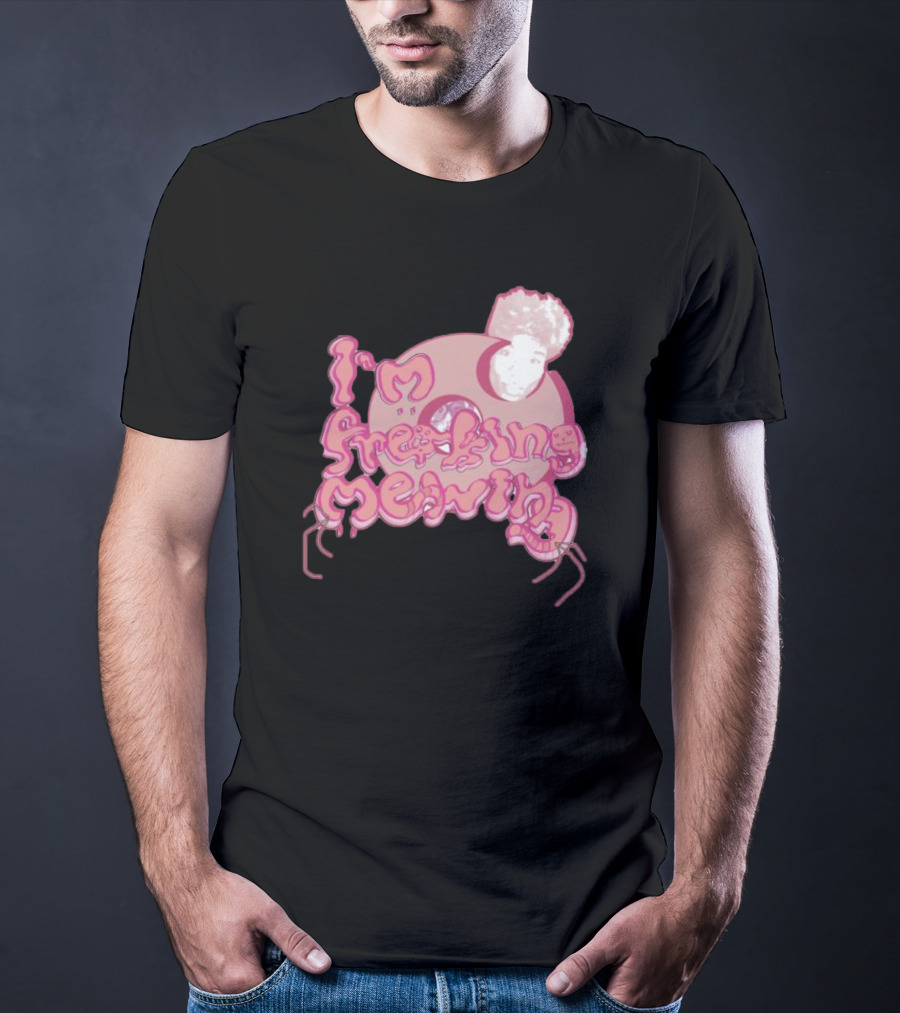 I’m Freaking Mewing Pink Cartoon Style With Portrait And Whiskers T-Shirt