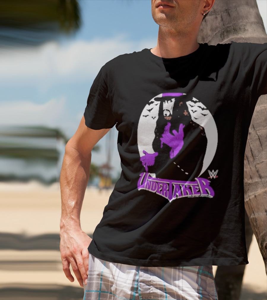 WWE Undertaker Purple Hat Bats Circle T-Shirt