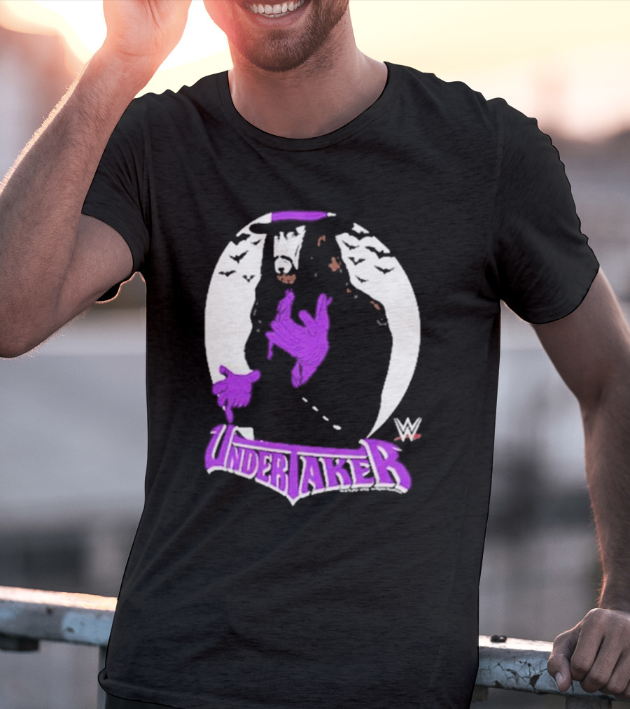 WWE Undertaker Purple Hat Bats Circle T-Shirt