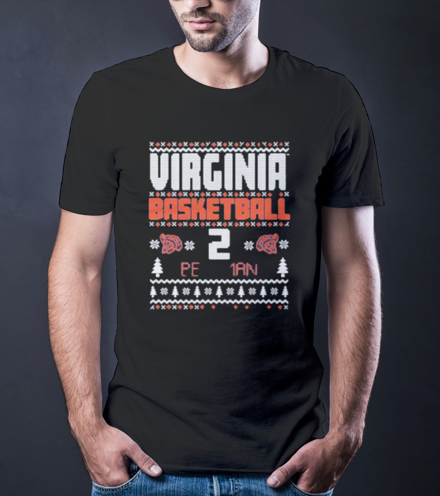 Virginia Basketball Reece Beekman 2 Pe 1an Winter Holiday T-Shirt