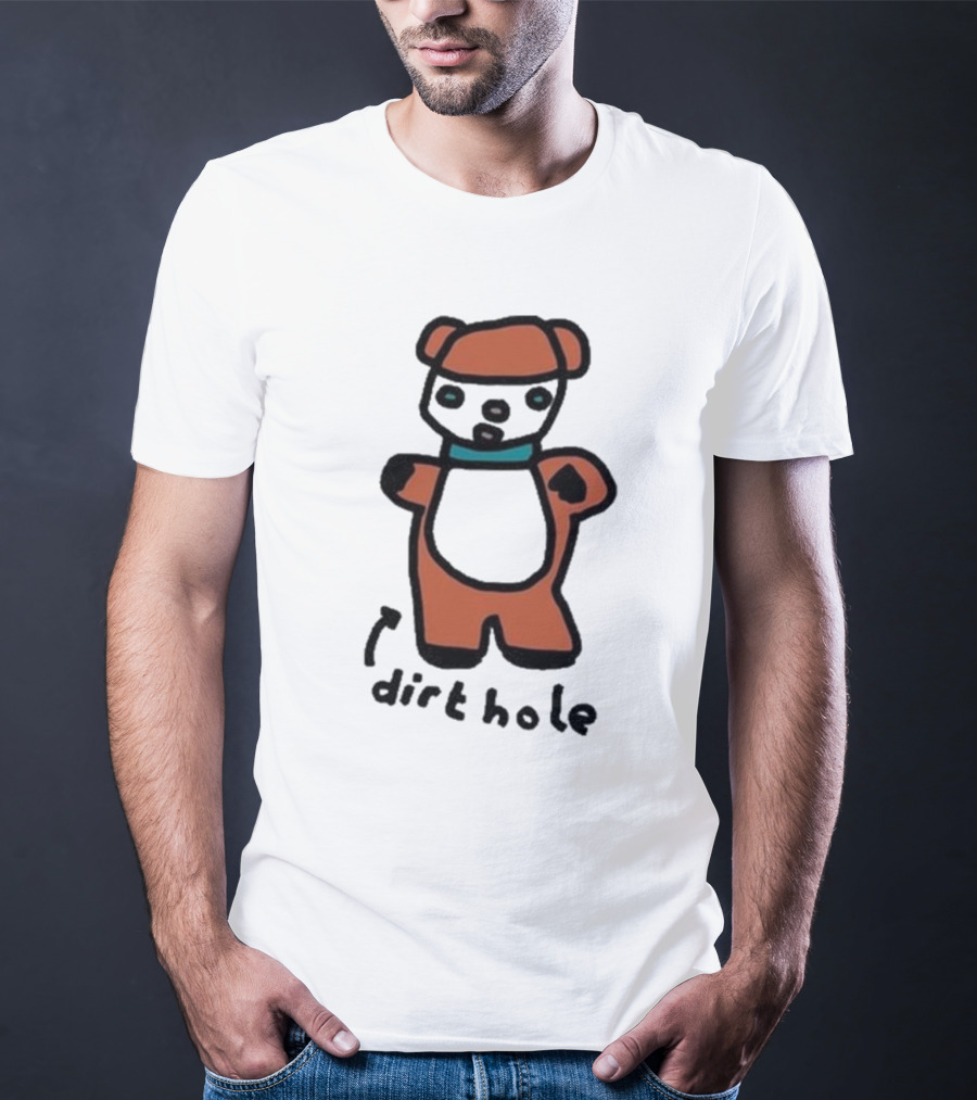 Zoebread Dirthole Bear Drawing T-Shirt