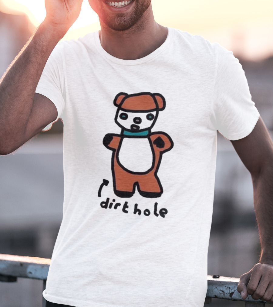 Zoebread Dirthole Bear Drawing T-Shirt