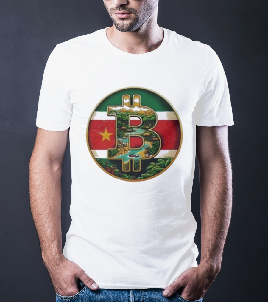 Bitcoin Suriname B Van Hool Flag Icon Circle T-Shirt
