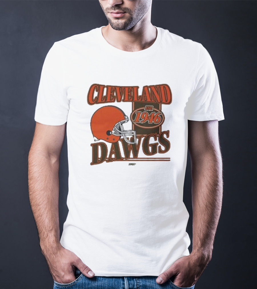 Cleveland Dawgs Est 1946 Football Helmet T-Shirt