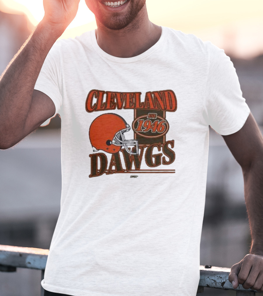 Cleveland Dawgs Est 1946 Football Helmet T-Shirt