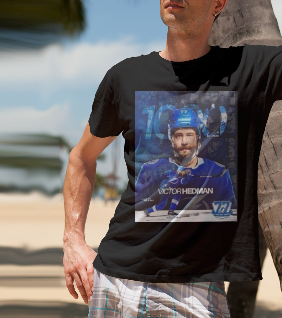 Victor Hedman 1000 NHL Games Milestone T-Shirt