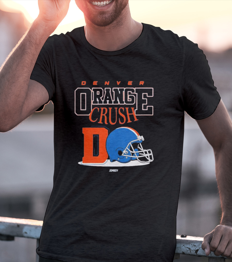 Denver Broncos Orange Crush Retro Helmet Logo D Jomboy T-Shirt