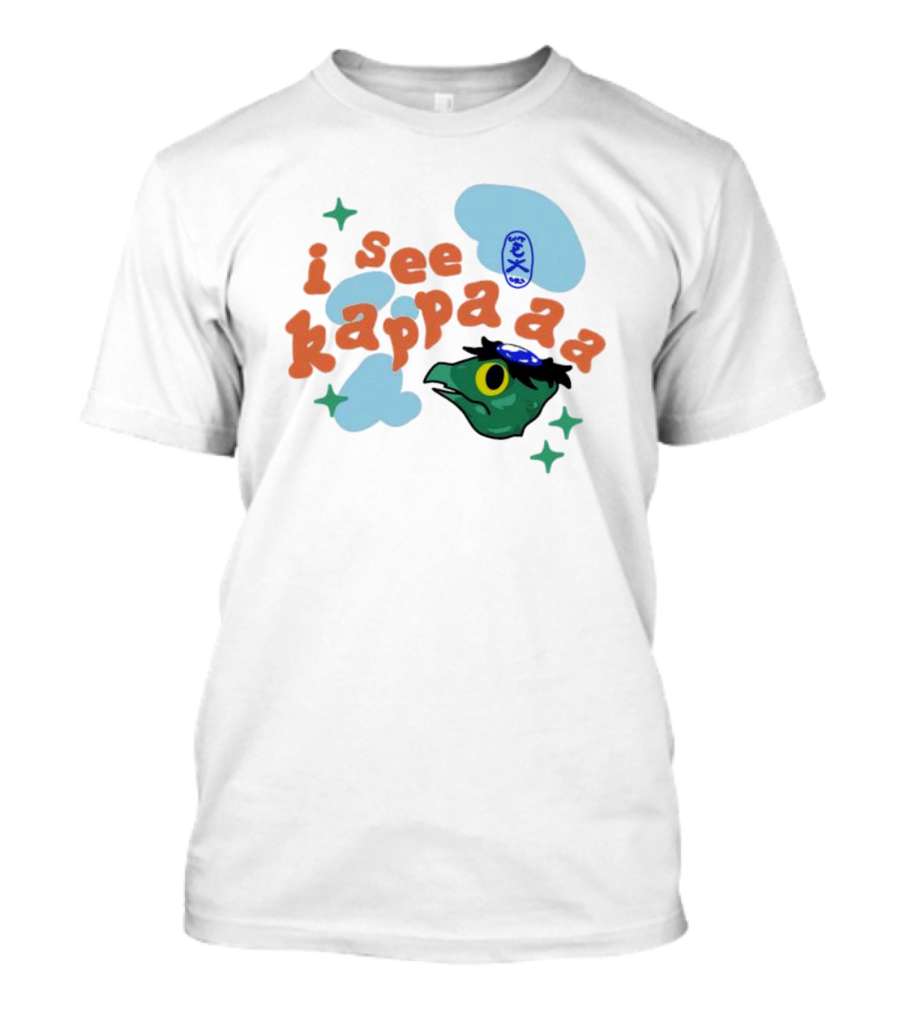 I See Kappaaa Cloud And Kappa Illustration Floating Elements T-Shirt