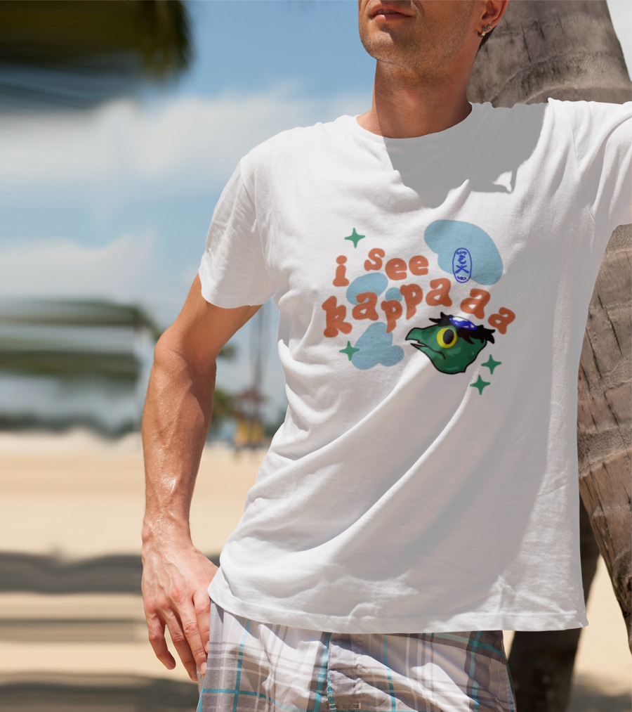 I See Kappaaa Cloud And Kappa Illustration Floating Elements T-Shirt