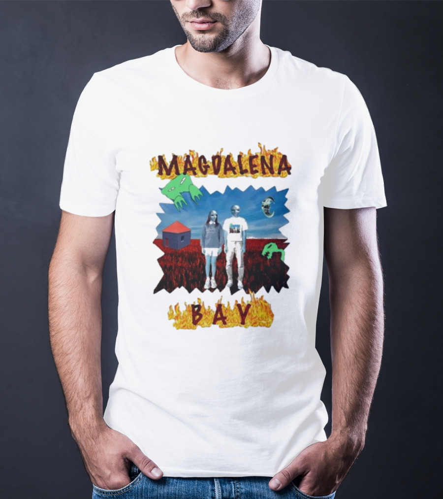Magdalena Bay Mercurialworld Surreal Landscape With Alien Figures T-Shirt