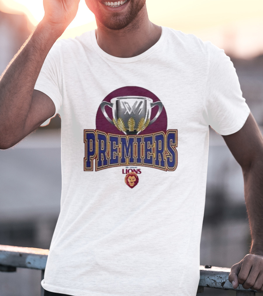 Premiers AFLW Brisbane Lions Champion Trophy T-Shirt