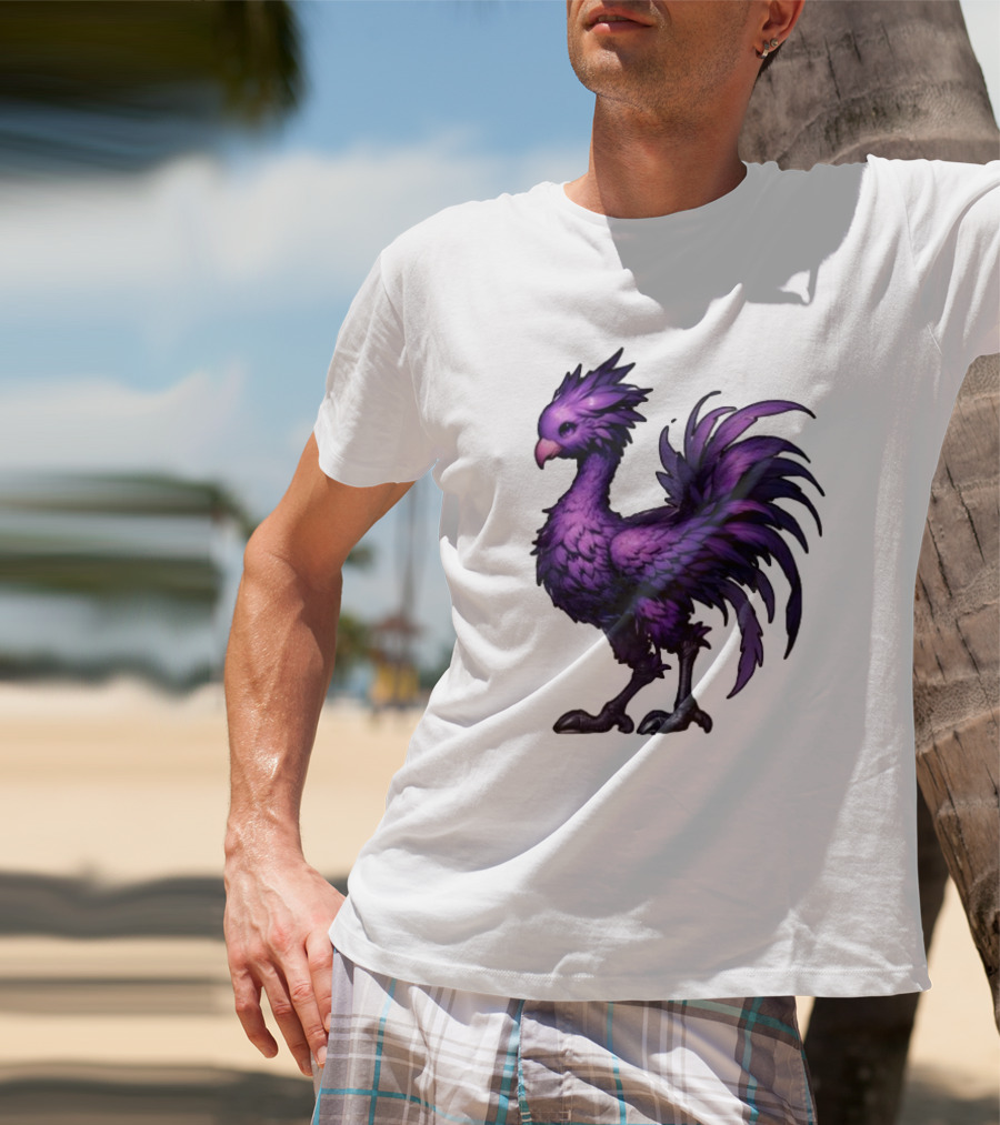 Purple Chocobo Fantasy Creature Mythical Bird Iconic Character T-Shirt