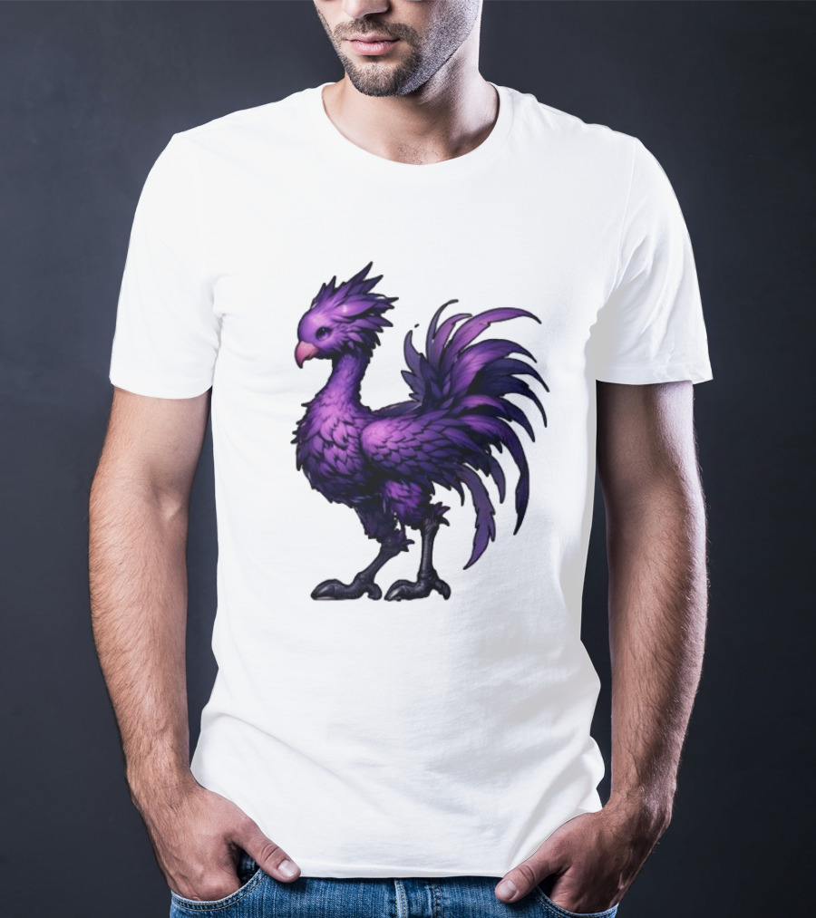 Purple Chocobo Fantasy Creature Mythical Bird Iconic Character T-Shirt