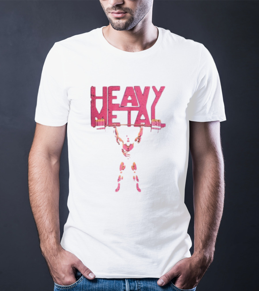 HEAVY METAL OVERHEAD PRESS LIFTING BARBELL T-Shirt
