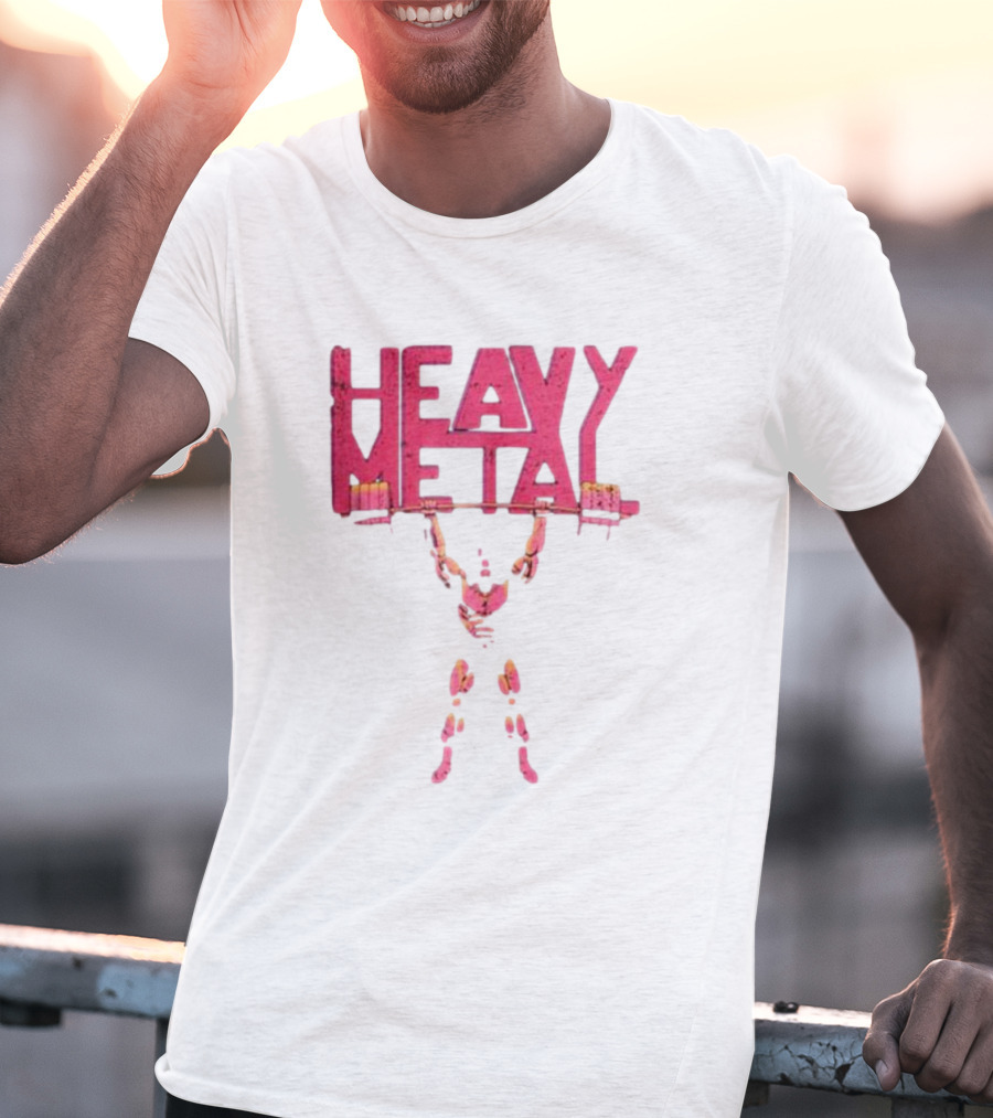 HEAVY METAL OVERHEAD PRESS LIFTING BARBELL T-Shirt