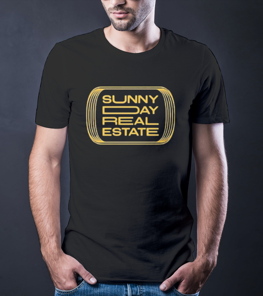 SUNNY DAY REAL ESTATE Yellow Retro Style Oval T-Shirt
