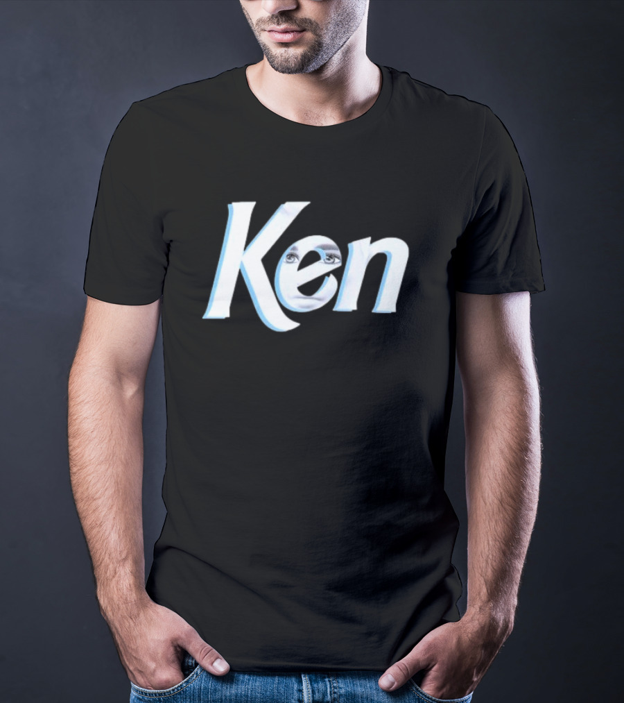 Ken Barbie Face In Text T-Shirt
