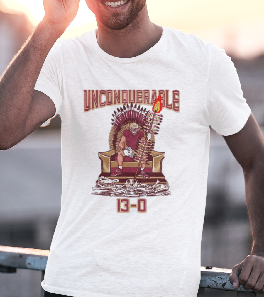 Florida State Seminoles Unconquerable 13-0 Throne King T-Shirt
