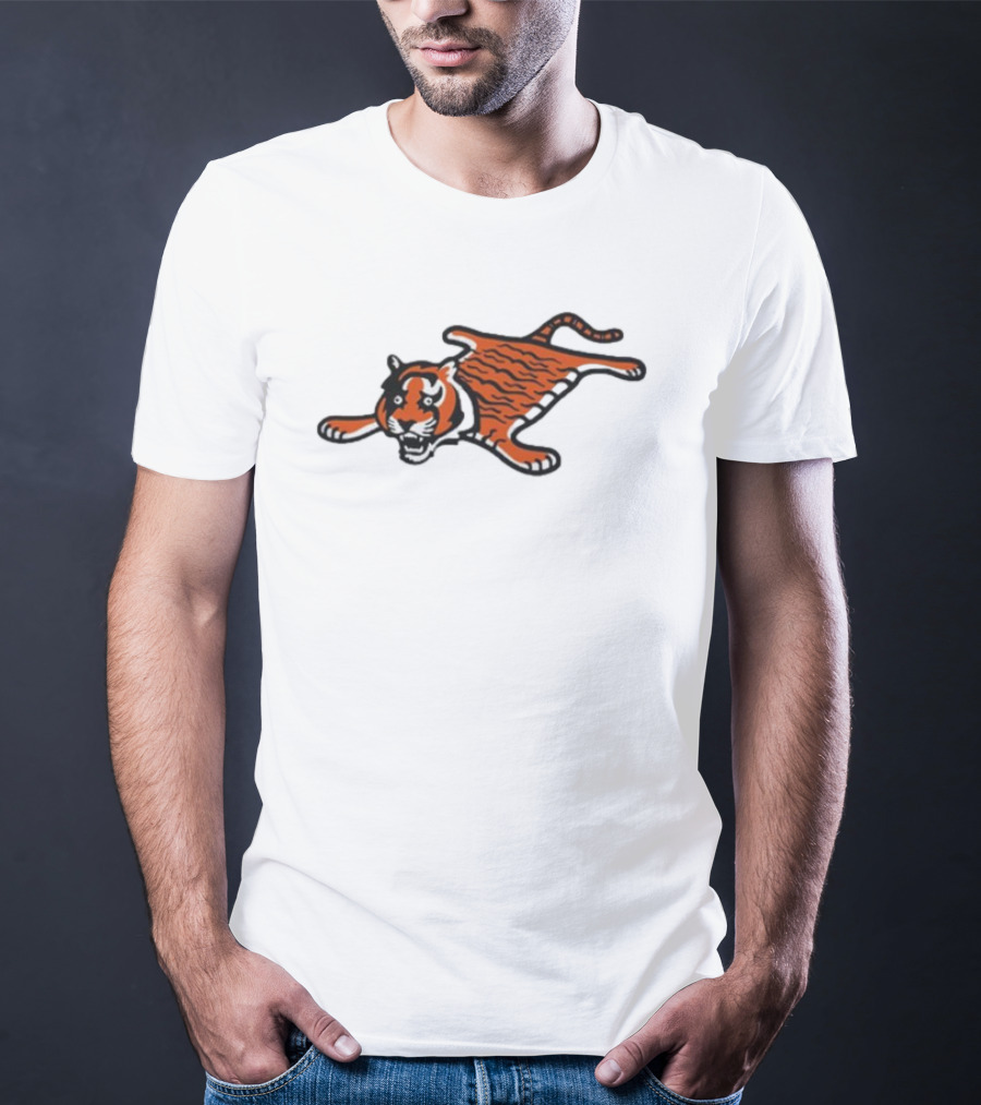 Cincinnati Bengals Funny Flat Mascot Tiger T-Shirt