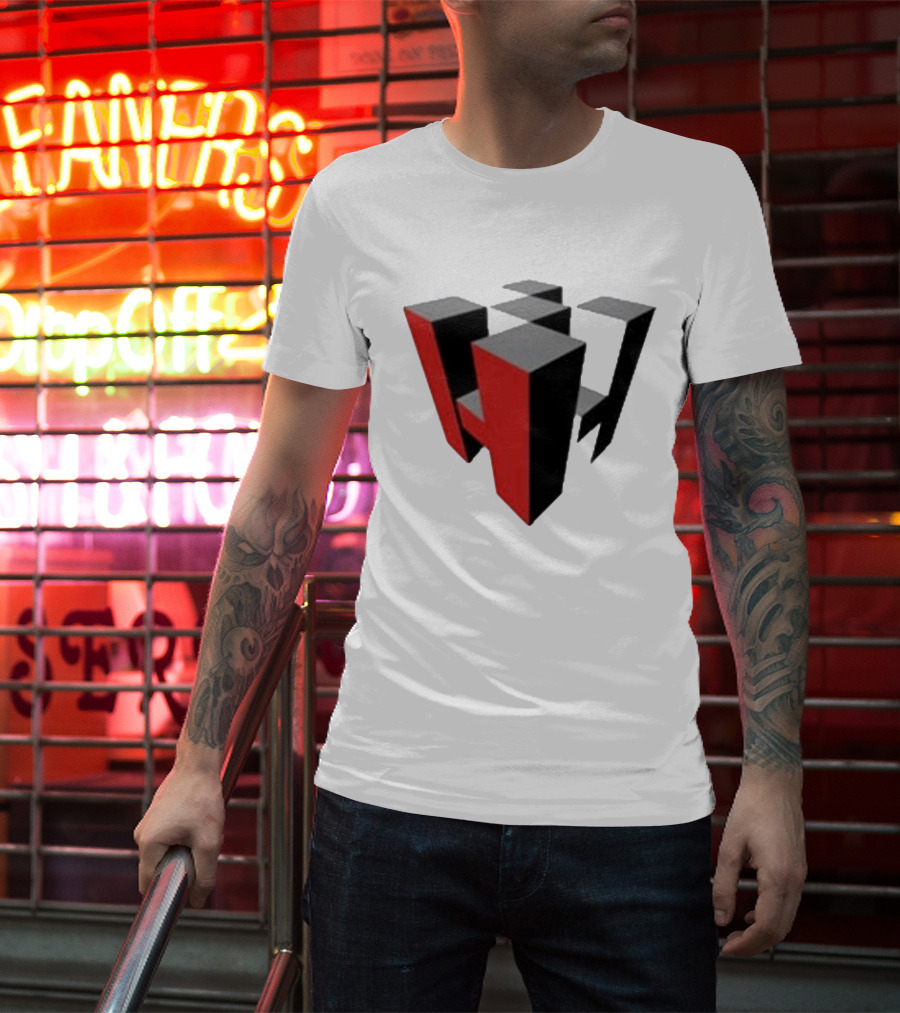 Hoonigan Big Block Red Black 3D Checkerboard T-Shirt