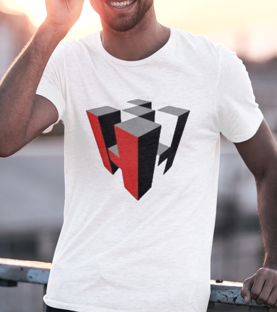 Hoonigan Big Block Red Black 3D Checkerboard T-Shirt