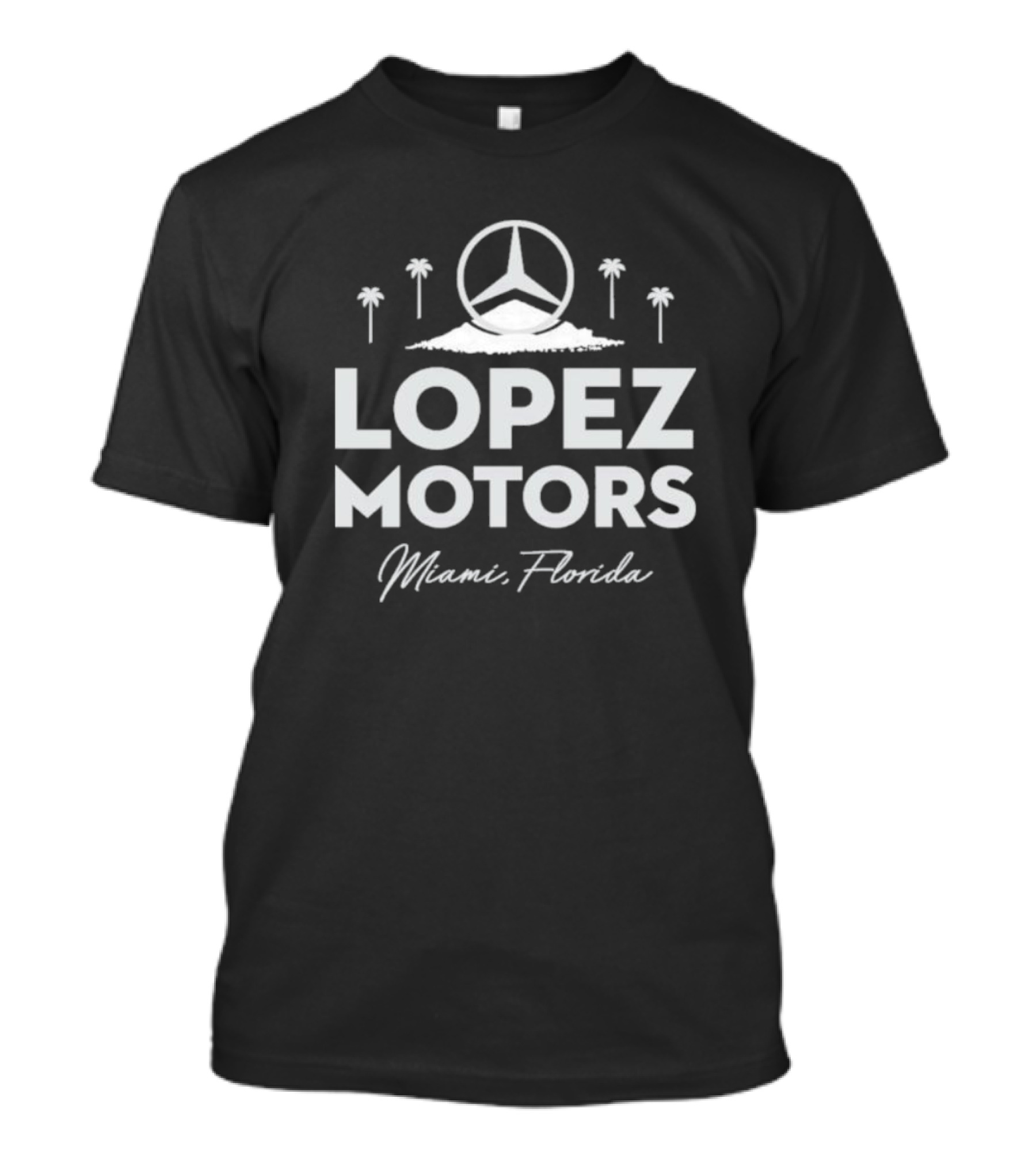 Mercedes Benz Lopez Motors Miami Florida Palms T-Shirt