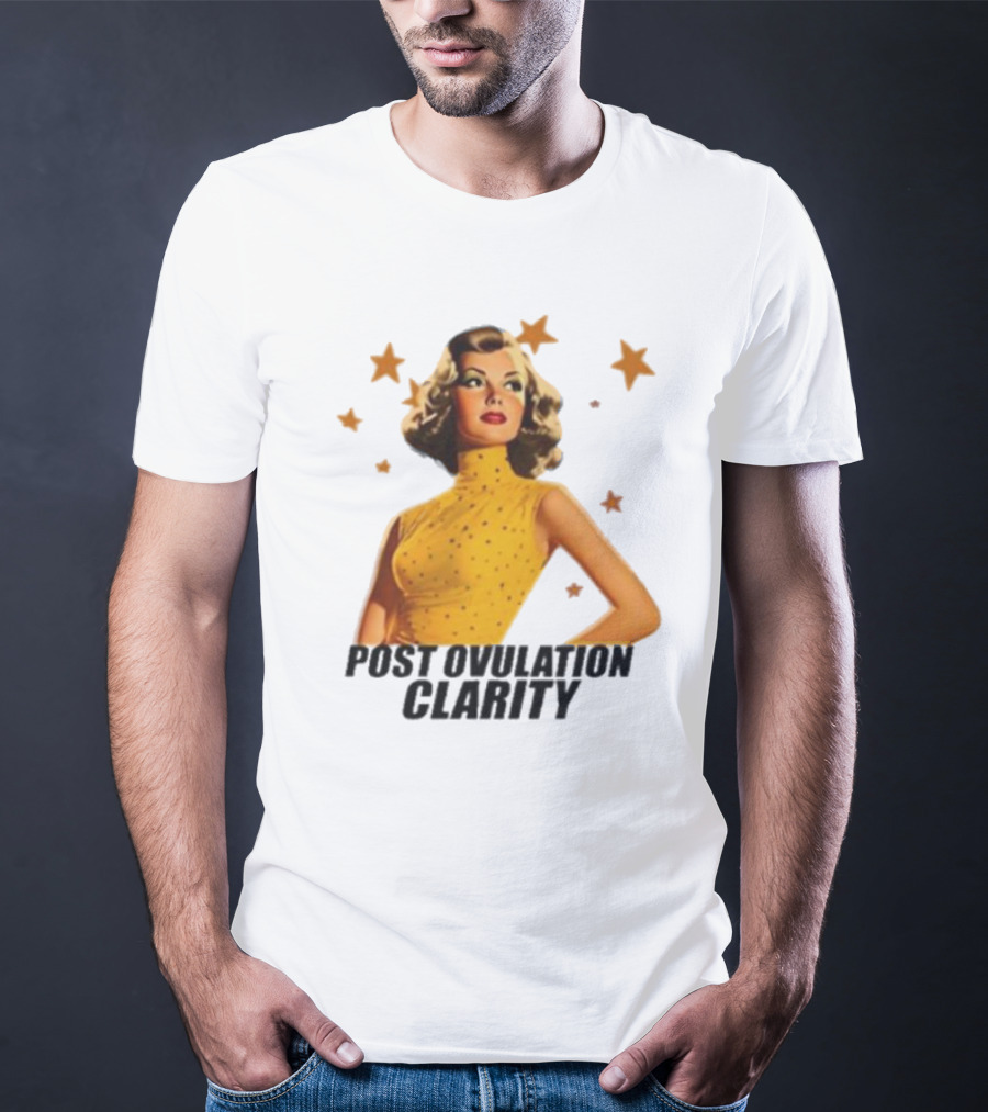 Retro Starburst Woman With Post Ovulation Clarity T-Shirt