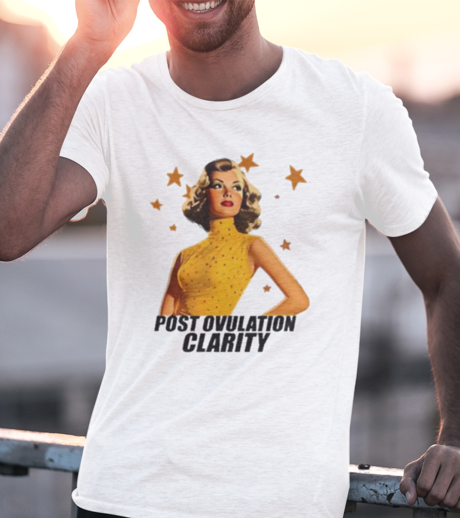 Retro Starburst Woman With Post Ovulation Clarity T-Shirt