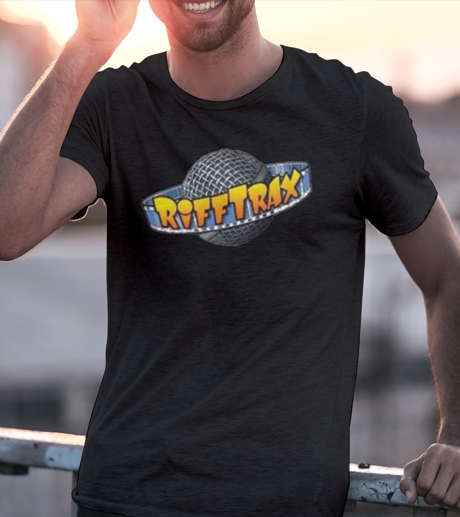 Riffplanet Rifftrax Microphone Planet Branding T-Shirt